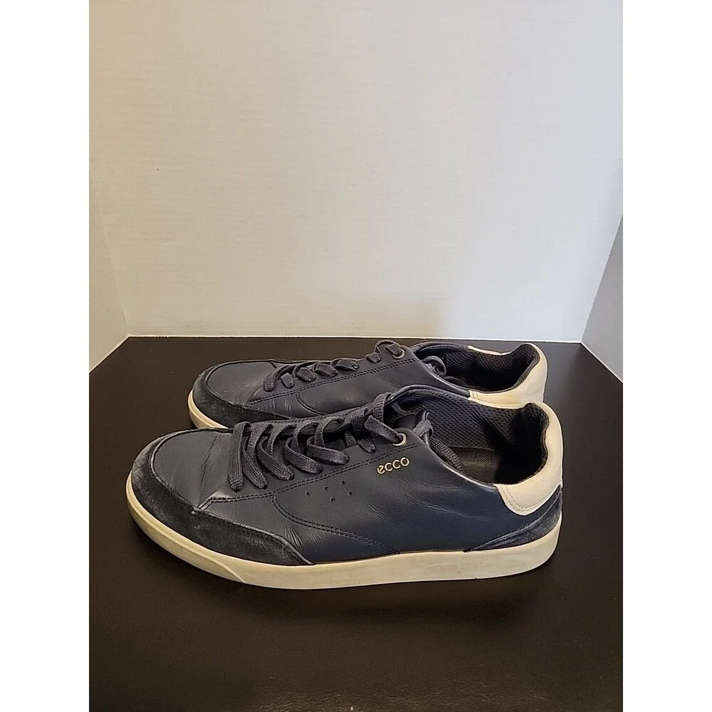 ECCO Mens Street Lite Court Sneaker Blue Eu42 Sz8-8.5 Vintage Alternative